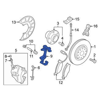 Audi OE - Front Disc Brake Caliper Bracket