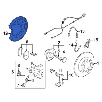 Audi OE - Front Left Brake Dust Shield