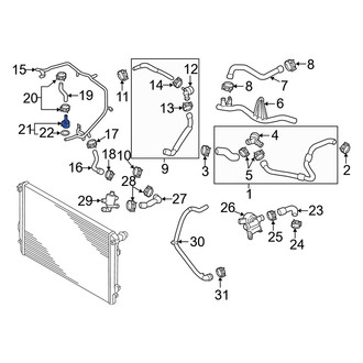 Audi OE - Engine Coolant Overflow Hose Adapter