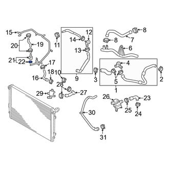 Audi OE - HVAC Heater Hose Seal