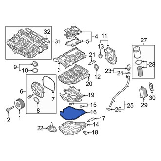 Audi OE - Lower Engine Oil Pan Gasket