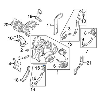 Audi OE - Upper Turbocharger Oil Line O-Ring