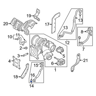 Audi OE - Upper Turbocharger Oil Line O-Ring