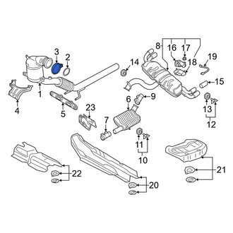 Audi OE - Catalytic Converter Clamp