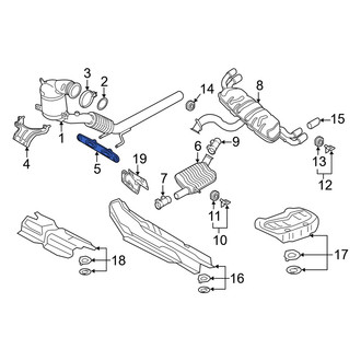 Audi OE - Lower Catalytic Converter Bracket