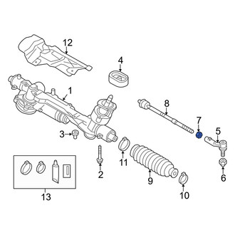 Audi OE - Outer Steering Tie Rod Nut
