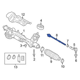 Audi OE - Inner Steering Tie Rod End