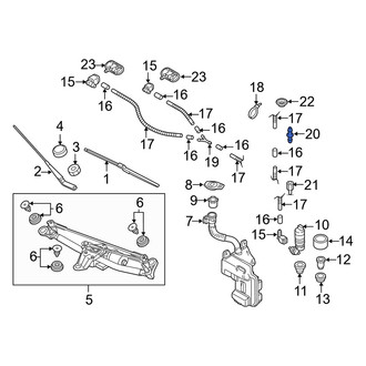 Audi OE - Front Windshield Washer Hose Connector