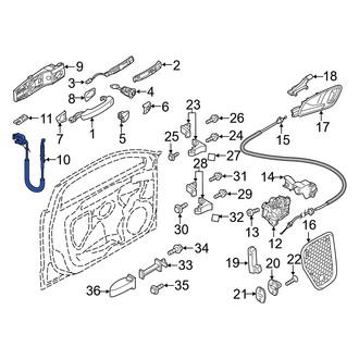 Audi OE - Front Door Latch Cable
