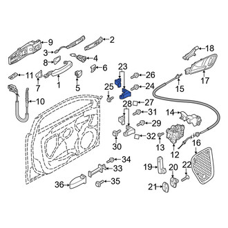 Audi OE - Front Left Lower Outer Door Hinge