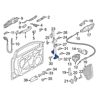 Audi OE - Rear Left Lower Outer Door Hinge