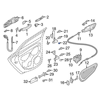 Audi OE - Upper Door Hinge Cap