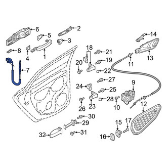 Audi OE - Front Door Latch Cable