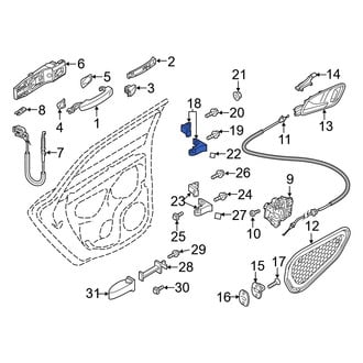 Audi OE - Front Right Lower Outer Door Hinge