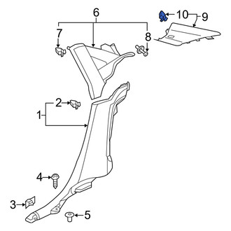 Audi OE - Body A-Pillar Trim Panel Clip
