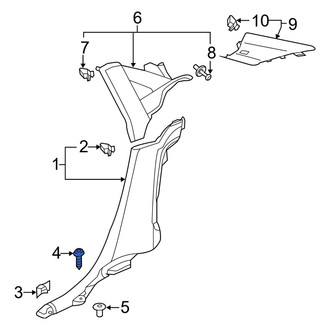 Audi OE - Body A-Pillar Trim Panel Clip