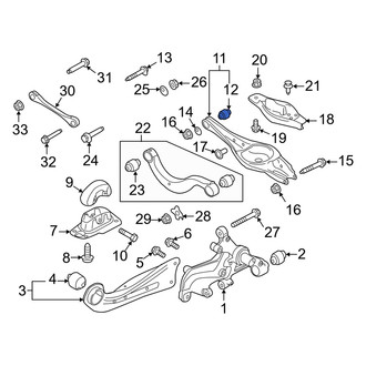 Audi OE - Front Rearward Suspension Control Arm Bushing