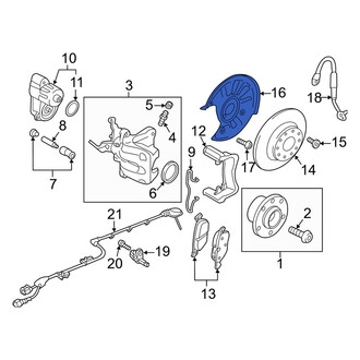 Audi OE - Rear Right Brake Dust Shield
