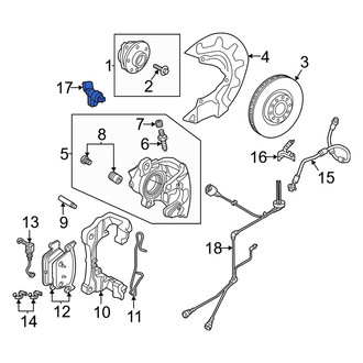 Audi OE - Front Left ABS Wheel Speed Sensor
