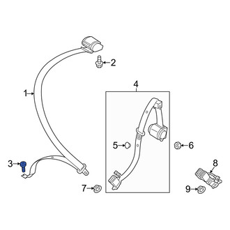 Audi OE - Lower Seat Belt Lap and Shoulder Belt Bolt