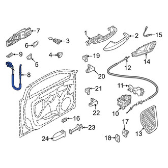 Audi OE - Rear Door Latch Cable