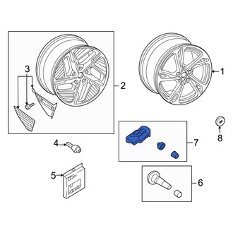 Audi OE - Tire Pressure Monitoring System (TPMS) Sensor