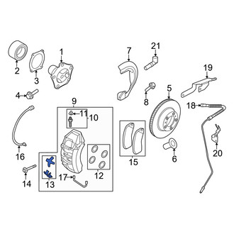 Audi OE - Front Disc Brake Anti-Rattle Clip