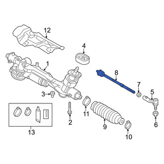 Audi OE - Inner Steering Tie Rod End