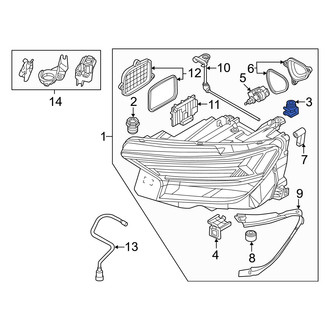 Audi OE - Front Headlight Bushing