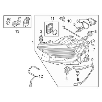 Audi OE - Front Lamps - Headlamp Components (With Matrix Beam), (Prestige)