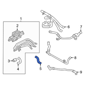 Audi OE - Right Engine Coolant Pipe