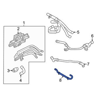 Audi OE - Right Lower Engine Coolant Pipe