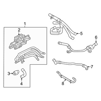 Audi OE - Cooling - Hoses & Lines (With R-744 Refrigerant, Right), (Premium / Premium Plus RWD)