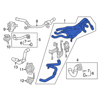Audi OE - Left Engine Coolant Pipe