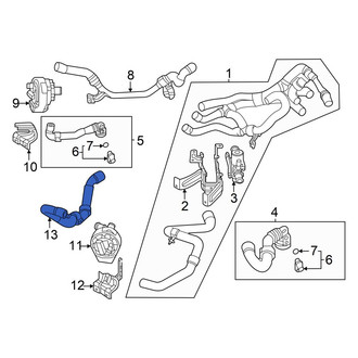 Audi OE - Left Engine Coolant Pipe