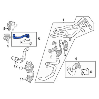 Audi OE - Left Radiator Coolant Hose