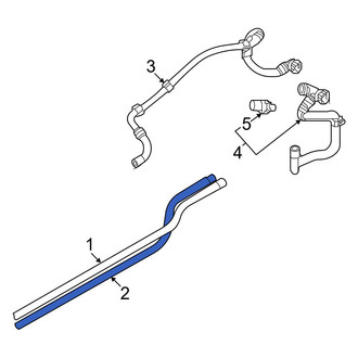 Audi OE - Rear Left Engine Coolant Pipe