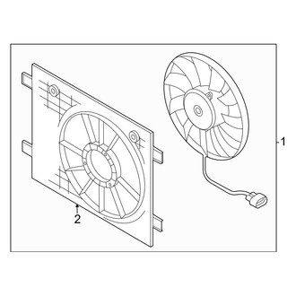Audi OE - Cooling Fan (With R-744 Refrigerant), (RWD)