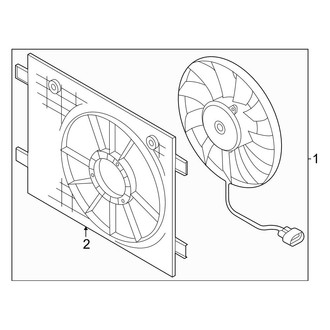 Audi OE - Cooling Fan (With R-1234YF Refrigerant), (AWD)