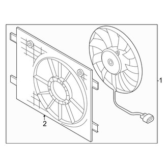 Audi OE - Cooling Fan (With R-1234YF Refrigerant), (RWD)