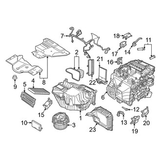 Audi OE - Air Conditioner & Heater - Evaporator & Heater Components (R1234YF)