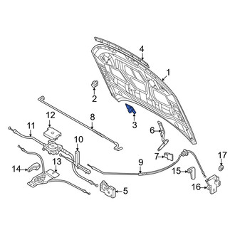 Audi OE - Front Left Hood Latch Striker Plate