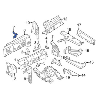 Audi OE - Front Right Upper Brake Hydraulic Line Bracket