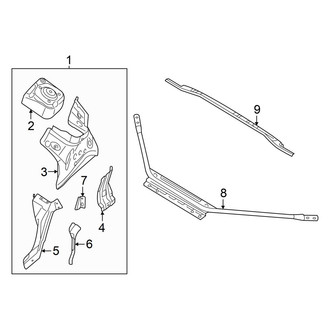 Audi OE - Front Right Fender Apron Assembly