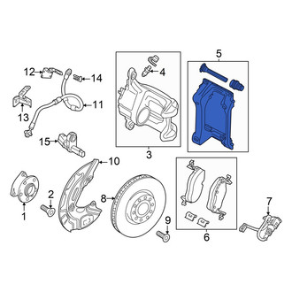 Audi OE - Front Disc Brake Caliper Bracket