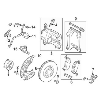 Audi OE - Front Suspension - Brake Components (AWD)