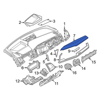 Audi OE - Right Upper Instrument Panel Molding