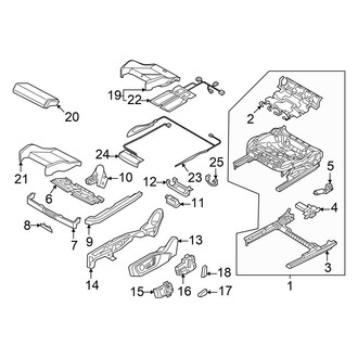 Audi OE - Seats - Passenger Seat Components (Power Seat, With Sport Seat, Seat Cushion)