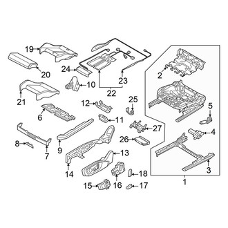 Audi OE - Seats - Driver Seat Components (Power Seat, With Sport Seat, Seat Cushion)