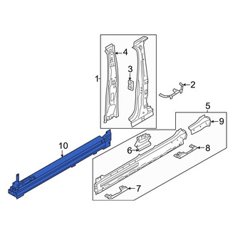 Audi OE - Left Rocker Panel Reinforcement